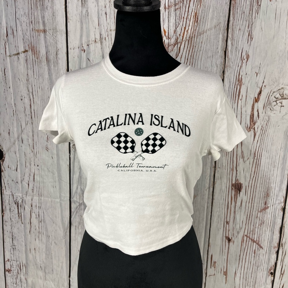 Hollister Soft White Graphic Tee